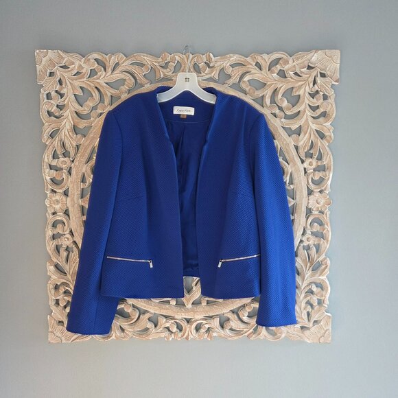 Calvin Klein Jackets & Blazers - Calvin Klein Cobalt Blue Suit Jacket Blazer Size 22W